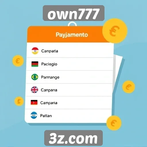 Métodos de pagamento aceitos no own777